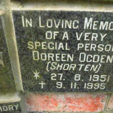 OGDEN Doreen nee SHORTEN 1951-1995