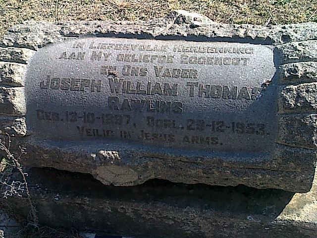 RAWLINS Joseph William Thomas 1897-1953