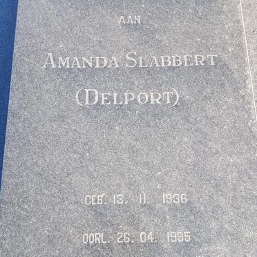 SLABBERT Amanda nee DELPORT 1936-1995