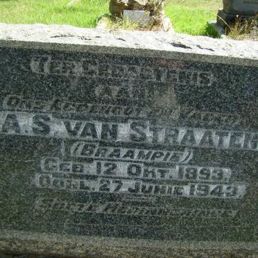 STRAATEN A.S., van 1893-1943