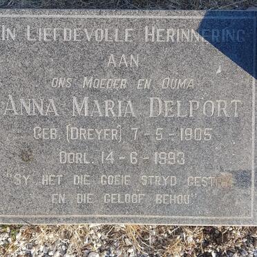 DELPORT Anna Maria nee DREYER 1905-1993
