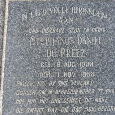PREEZ Stephanus Daniel, du 1933-1953
