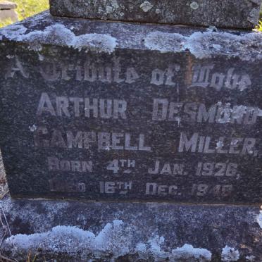 MILLER Arthur Desmond Campbell 1926-1948
