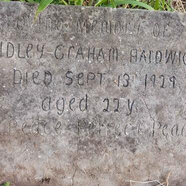 HARDWICH Dudley Graham -1929