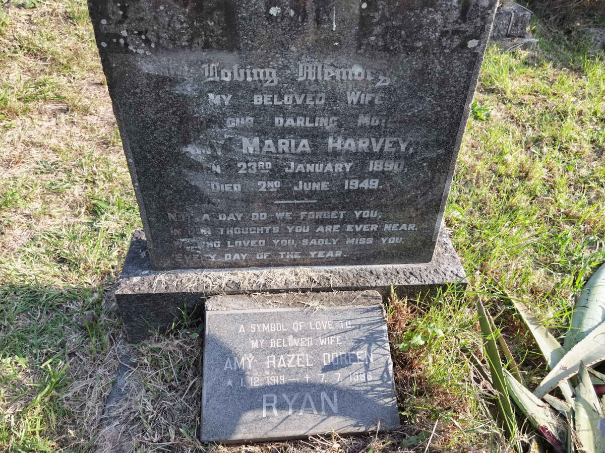 HARVEY Amy Maria 1890-1949 :: RYAN Amy Hazel Doreen 1919-1986