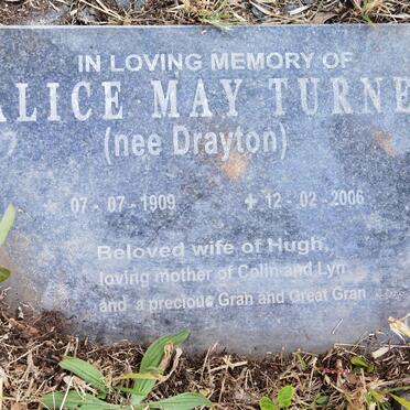 TURNER Alice May nee DRAYTON 1909-2006