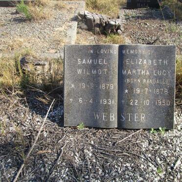 WEBSTER Samuel Wilmot 1879-1931 &amp; Elizabeth Martha Lucy RANDALL 1878-1950