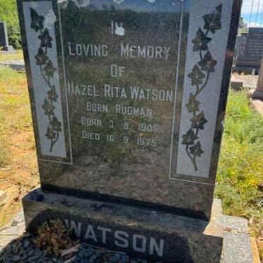 WATSON Hazel Rita nee RUDMAN 1905-1975