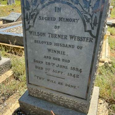 WEBSTER Wilson Turner 1894-1942