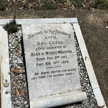 WEBSTER Amy Clara 1917-1934