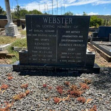 WEBSTER Kenneth Frederick 1912-1999 & Florence Francis Mary 1916-2015