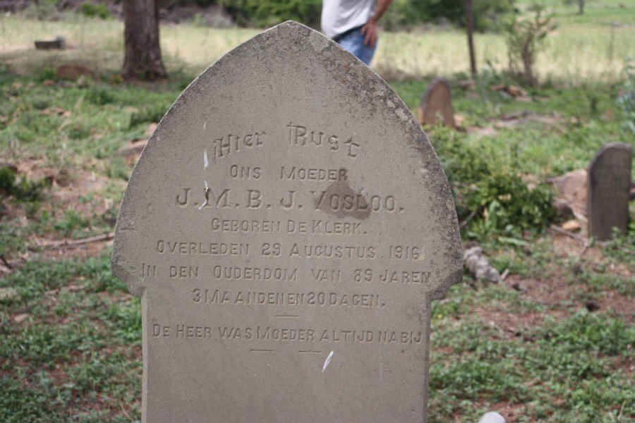 VOSLOO J.M.B.J. nee DE KLERK  -1916