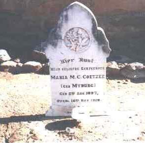COETZEE Maria M.C. nee MYBURG 1897-1918