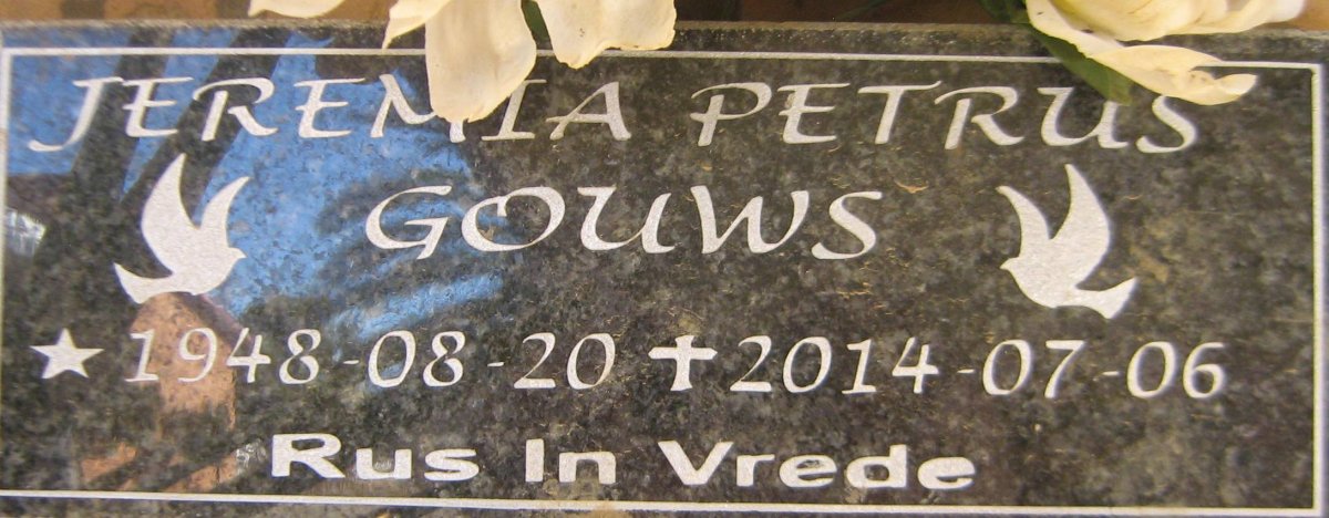 GOUWS Jeremia Petrus 1948-2014