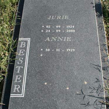 BESTER Jurie 1924-2000 &amp; Annie 1929-