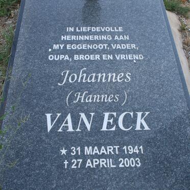 ECK Johannes, van 1941-2003