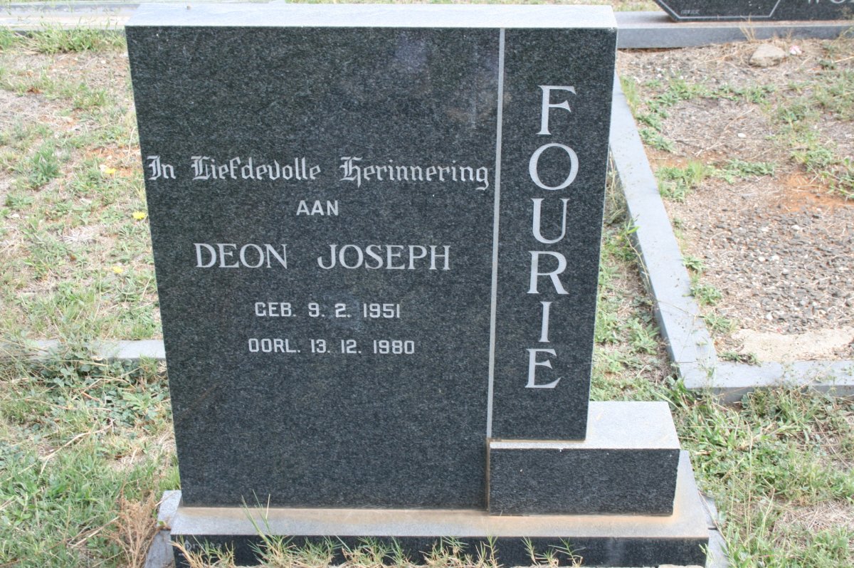 FOURIE Deon Joseph 1951-1980