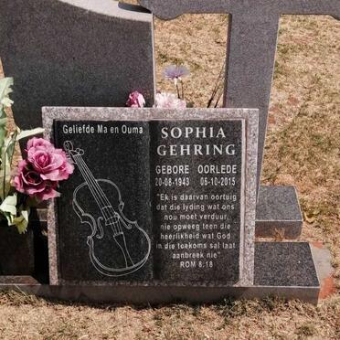 GEHRING Sophia 1943-2015