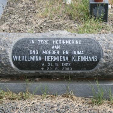 KLEINHANS Wilhelmina Hermiena 1922-2002