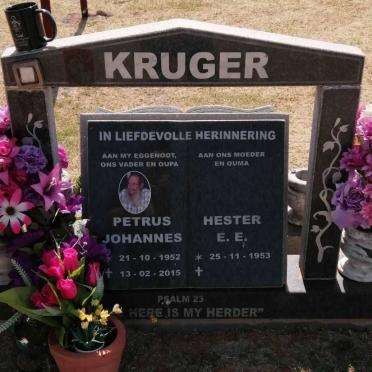 KRUGER Petrus Johannes 1952-2015 &amp; Hester E.E. 1953-