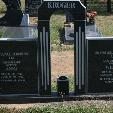 KRUGER Willie 1943-1997 &amp; Anna 1943-1992