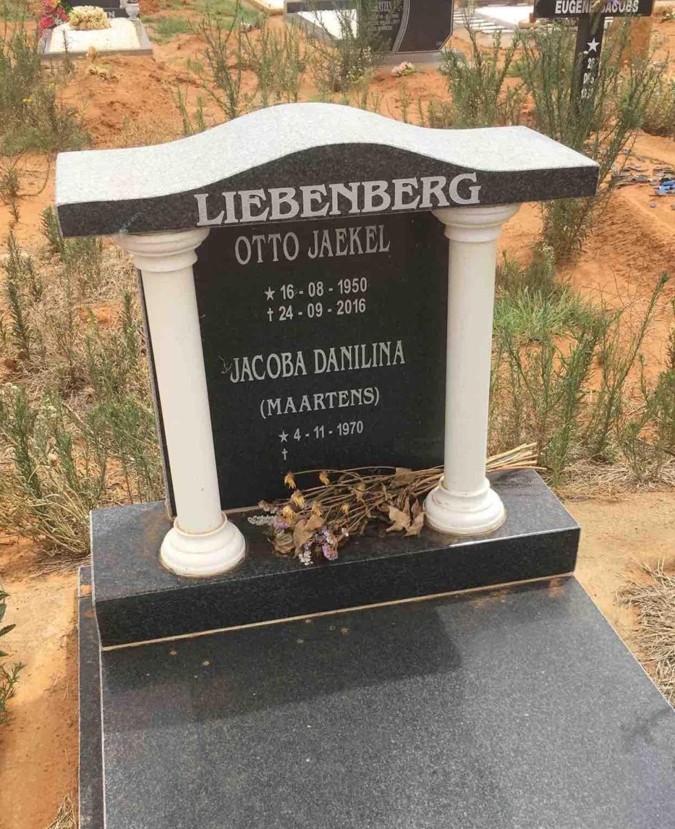 LIEBENBERG Otto Jaekel 1950-2016 &amp; Jacoba Danilina MAARTENS 1970-