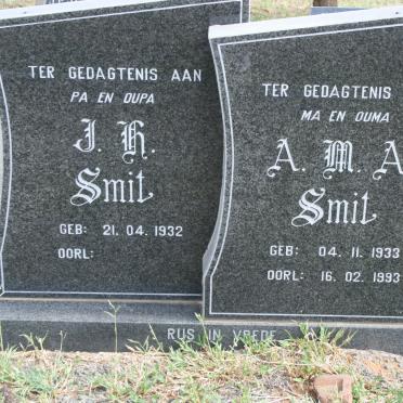 SMIT J.H 1932- &amp; A.M.A 1933-1993