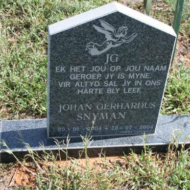 SNYMAN Johan Gerhardus 2004-2004