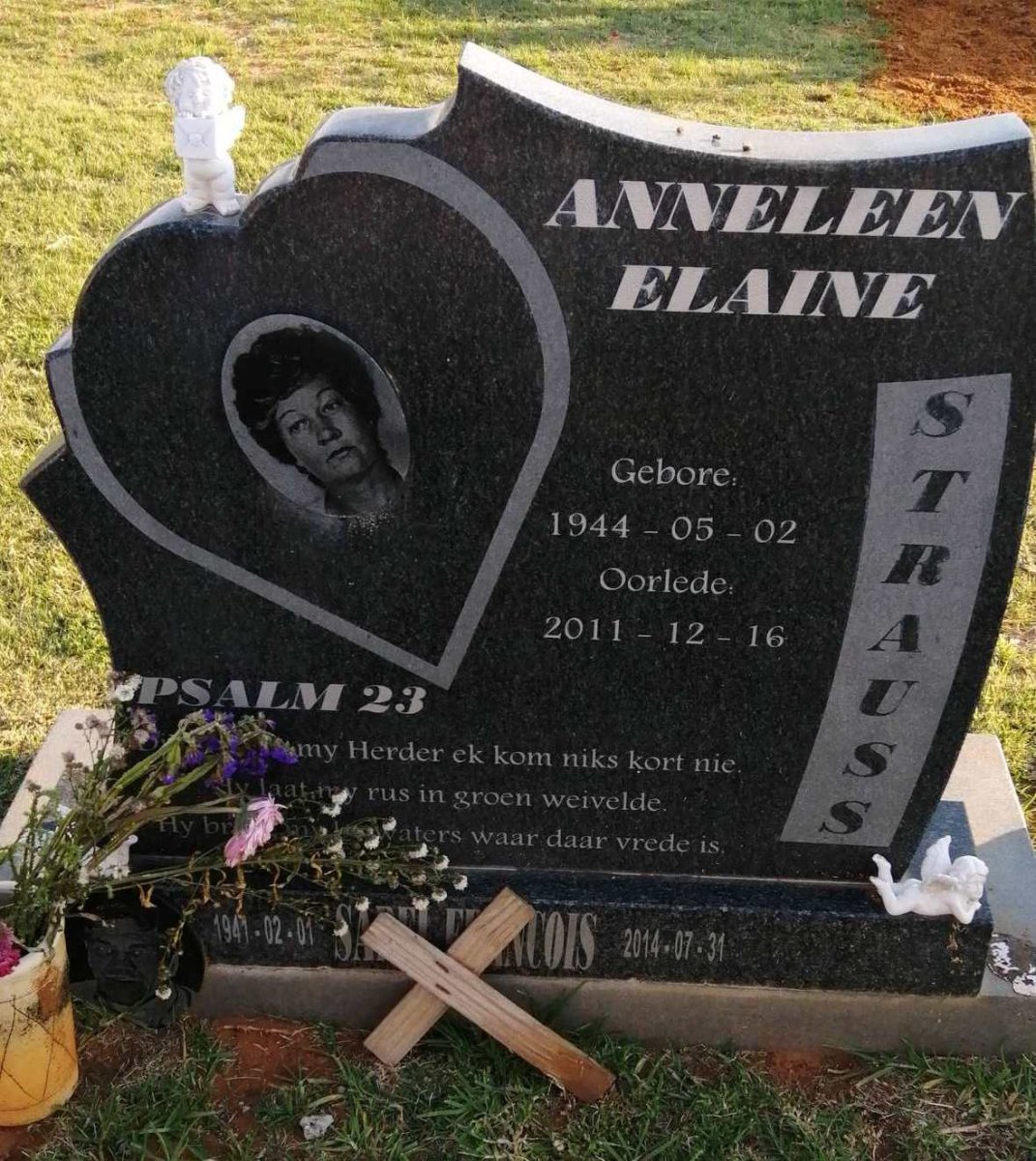 STRAUSS Sarel Francois 1941-2014 &amp; Anneleen Elaine 1944-2011