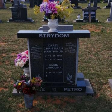 STRYDOM Carel Christiaan Marthinus 1957-2017 &amp; Elsie Carolina 1960-