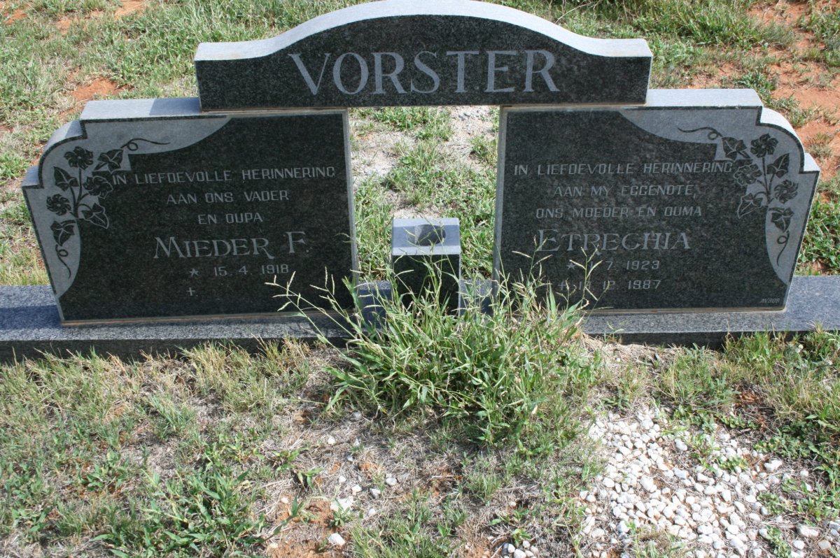 VORSTER Mieder F. 1918- & Etrechia 1923-1987