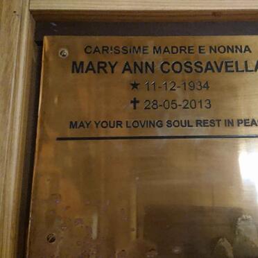 COSSAVELLA Mary Ann 1934-2013