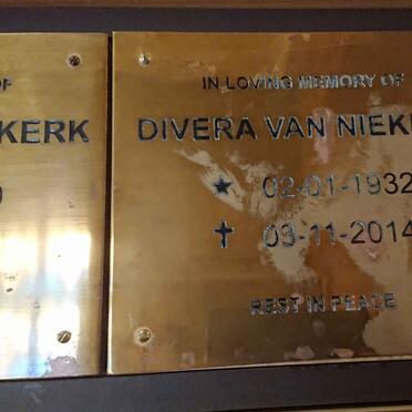 NIEKERK Divera, van 1932-2014
