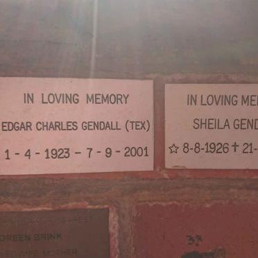 GENDALL Edgar Charles 1923-2001 &amp; Sheila 1926-2004