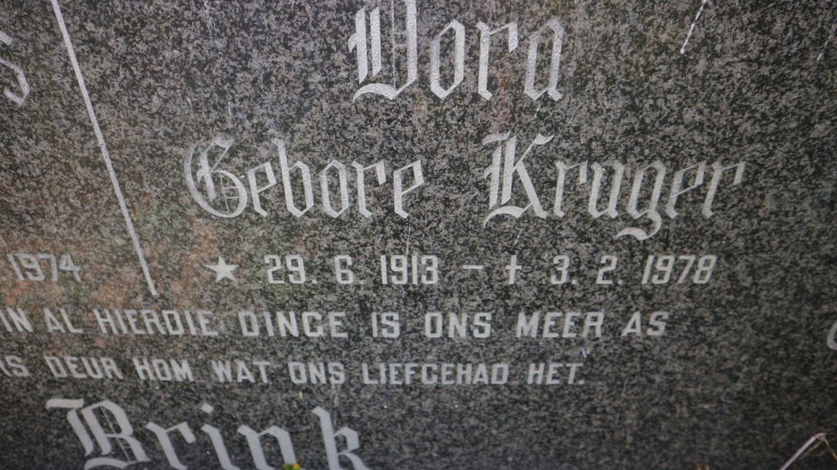 BRINK Diederick Jacobus 1902-1974 & Dora KRUGER 1913-1978