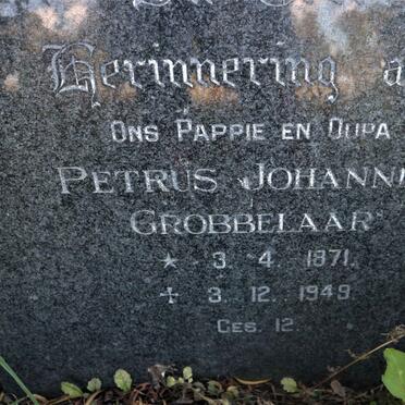 GROBBELAAR Petrus Johannes 1871-1949