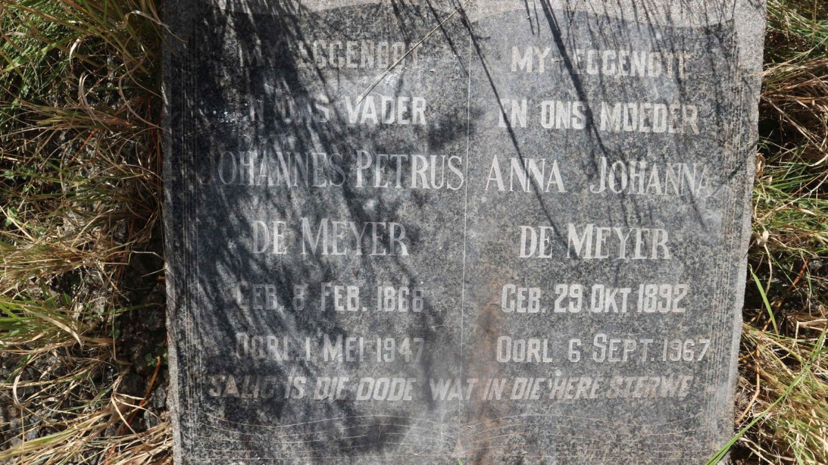 MEYER Johannes Petrus, de 1868-1947 & Anna Johanna 1892-1967