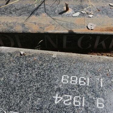 NECKER Jacobus Johannes, de 1924-1989