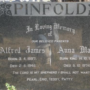 PINFOLD Alfred James 1897-1945 &amp; Anna Maria KING 1905-1974