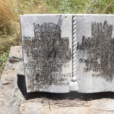 ROUX Pieter, le -1948 &amp; Susarah Elizabeth -1964