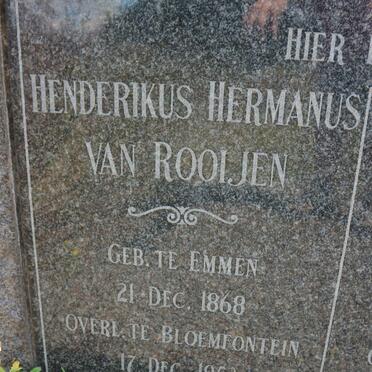 ROOIJEN Henderikus Hermanus, van 1868-1952 &amp; Hendrika Elizabetha OLIEMANS 1867-1952