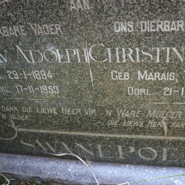 SWANEPOEL Gustav 1894-1953 &amp; Christina M.M. MARAIS 1900-1955