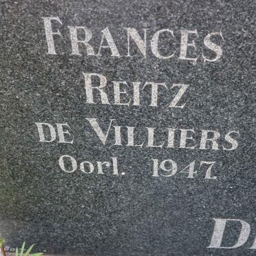 VILLIERS Frances Reitz, de -1947 &amp; Louisa Jacoba Louw -1958 :: DE VILLIERS Rijk Taillefer Bernhardi -1958