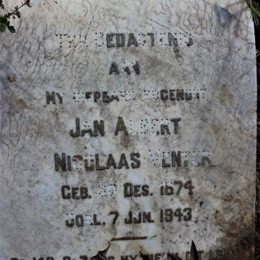 VENTER Jan Albert Nicolaas 1874-1943