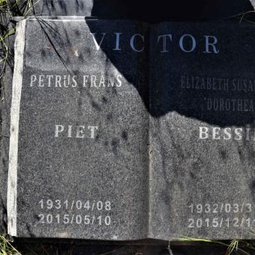 VICTOR Petrus Frans 1931-2015 &amp; Elizabeth Susanna Dorothea 1932-2015