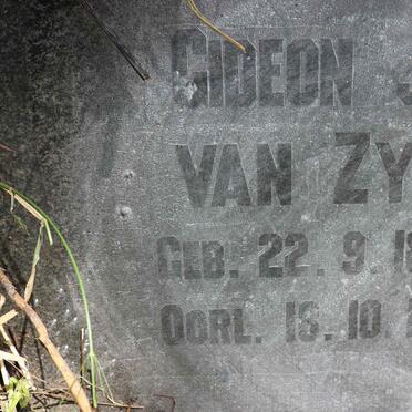 ZYL Gideon J., van 1890-1946 &amp; Margaretha E. DE WET 1896-1953