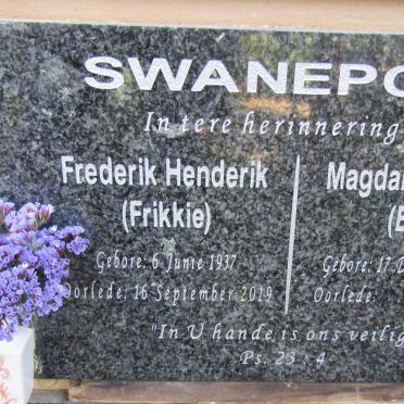 SWANEPOEL Frederik Henderik 1937-2019 &amp; Magdalena Maria 1940-