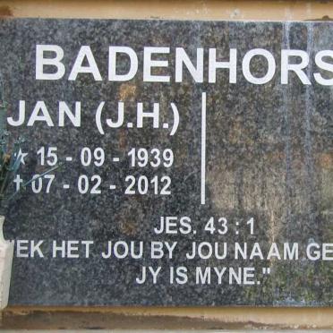 BADENHORST J.H. 1939-2012