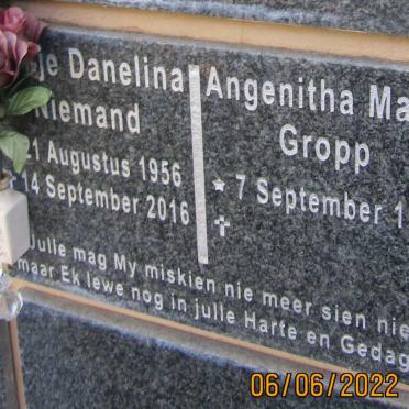 NIEMAND Anje Danelina 1956-2016 :: GROPP Angenitha Maria 1953-