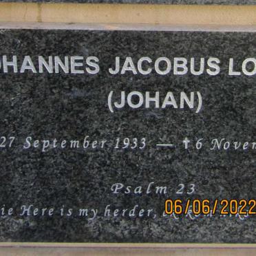 LOURENS Johannes Jacobus 1933-2021